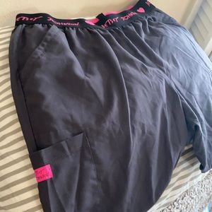 Betsy Johnson Scrub Pants — Gray — 2X Petite